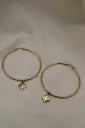 'Ara Tivaevae Hoop Earrings GOLD 